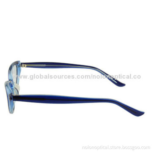 Fashion cat shape acetate retro eyeglass frames, logo can be printed